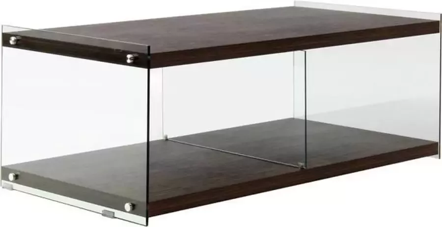 MLK Tv-meubel Bruin Glas- MDF ca. 120cm (L) x 60cm (B) x 45cm (H)