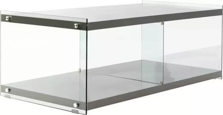 MLK Tv-meubel Grijs Glas- MDF Hoogglans ca. 120cm (L) x 60cm (B) x 45cm (H)