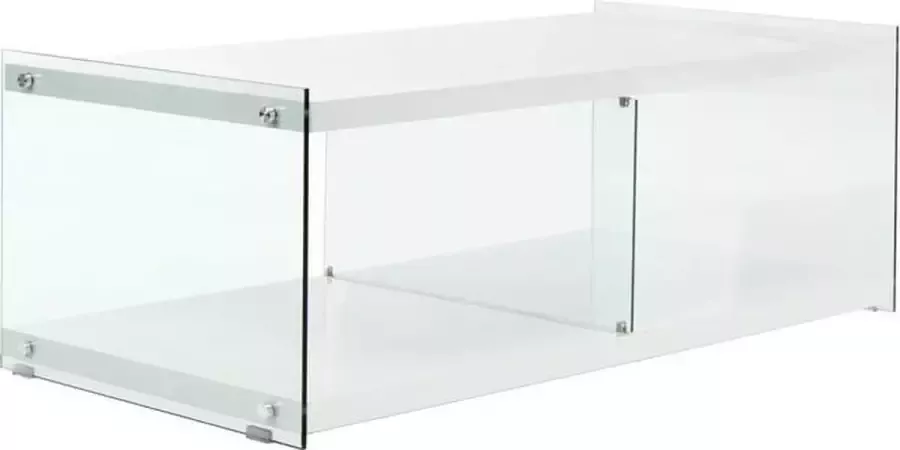 MLK Tv-meubel Wit Glas- MDF Hoogglans ca. 120cm (L) x 60cm (B) x 45cm (H)
