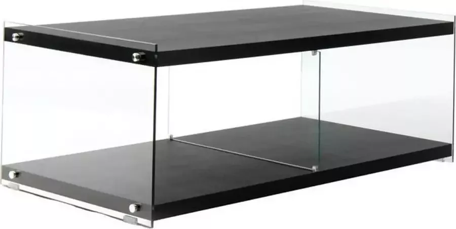 MLK Tv-meubel Zwart Glas- MDF ca. 120cm (L) x 60cm (B) x 45cm (H)