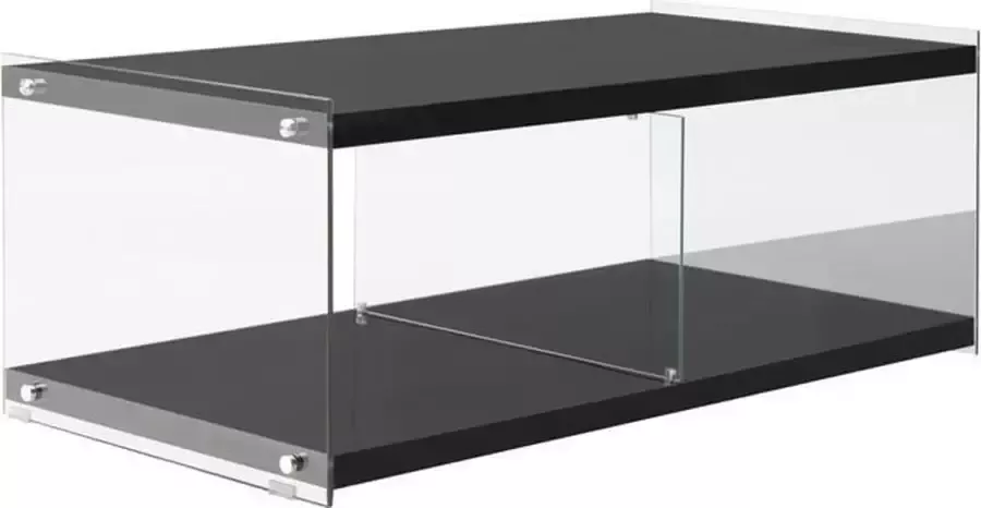 MLK Tv-meubel Zwart Glas- MDF Hoogglans ca. 120cm (L) x 60cm (B) x 45cm (H)
