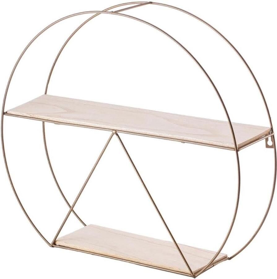 Moa Wandrek Staal en grenen 1 stuk 50 x 12 cm