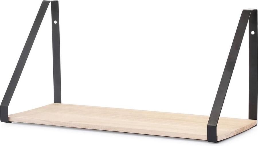 Moa Wandrek Staal & Grenen Functioneel en Stijlvol 1 stuk Natuurlijk