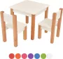 Mobi furniture Mario kindertafel met 2 stoelen wit - Thumbnail 2
