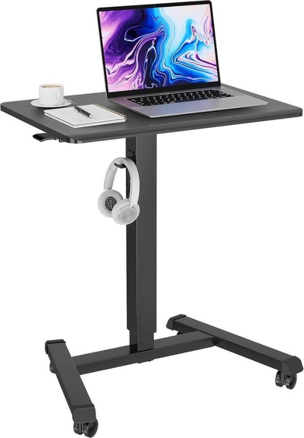Mobiel sta-bureau 65 × 45cm In hoogte verstelbaar Bedtafel voor woonkamer slaapkamer