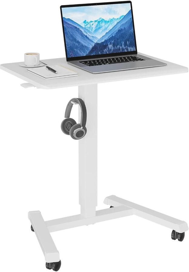 Mobiel Staand Bureau Ergonomisch Werkstation 1 stuk Wit 65x45cm