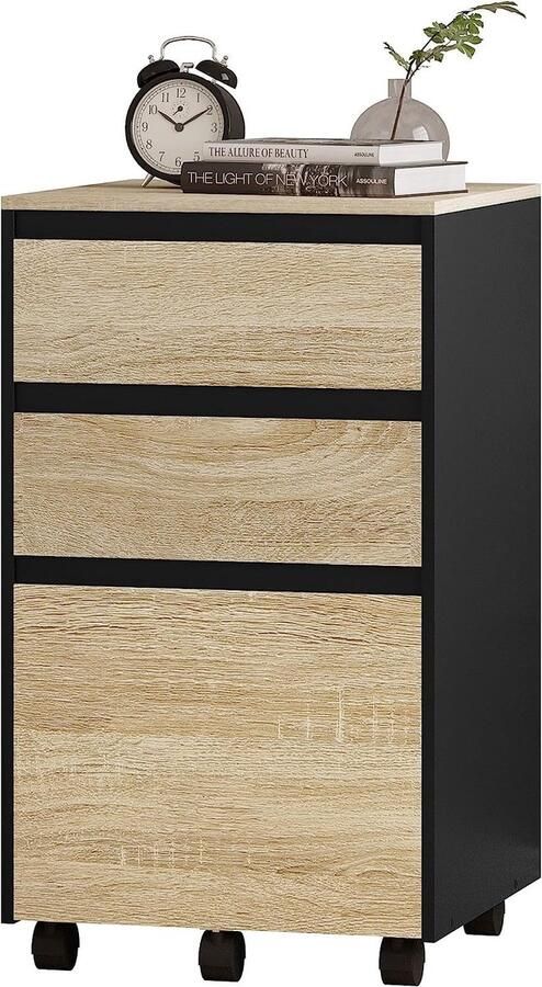 Rootz Living Rootz Mobiele archiefkast Kantooropslag Rollende archiefkast Flexibele plaatsing Duurzaam en waterafstotend Efficiënte opslag 40 cm x 70 cm x 40 cm