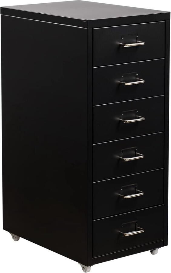 Mobiele archiefkast met 6 lades en wielen voor thuis en kantoor