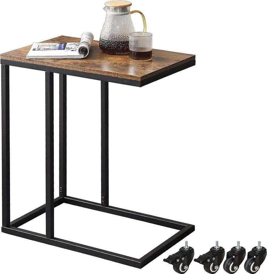 Mobiele bijzettafel bankbijzettafel