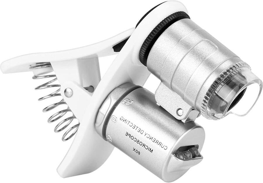 Mobiele Telefoon Clip Vergrootglas met LED Lamp UV Geld Detectie Microscoop Voor Sieraden Antiek Diamanten Kalligrafie en Schilderen