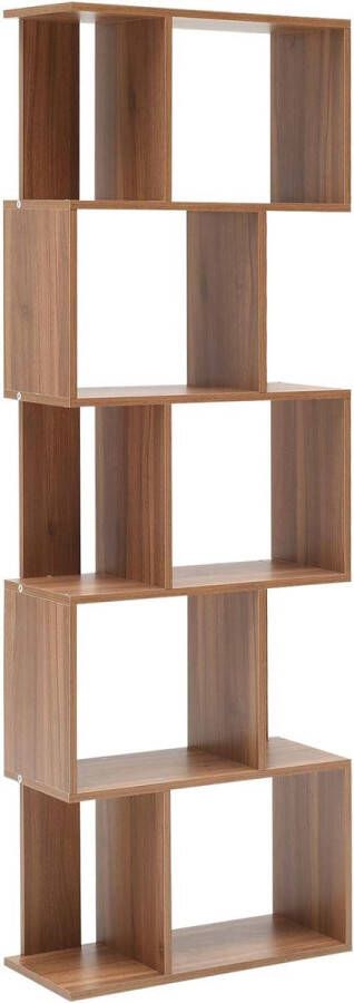 Mobili Boekenkast 5 planken bruin eiken contemporary wood Study Living Room 172 5 x 60 x 24 5 cm (H x B x D)