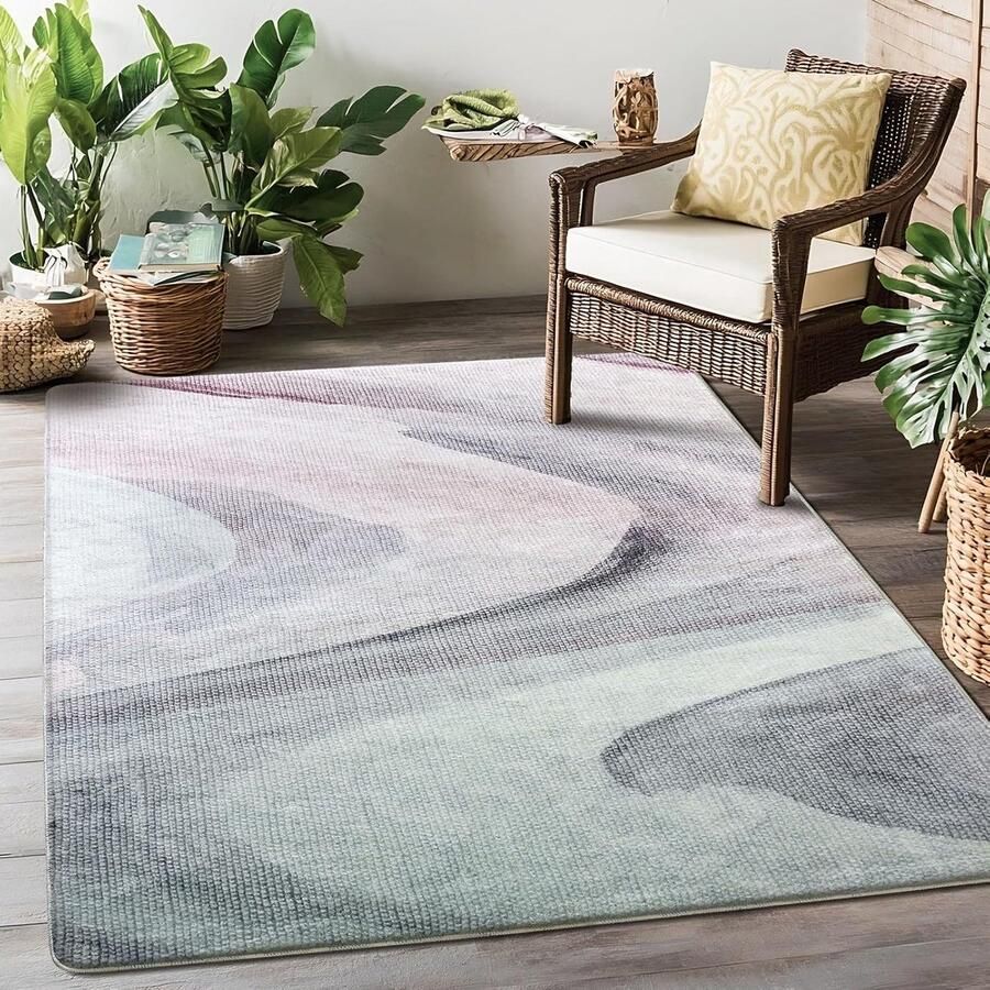 Modern abstract tapijt in bontlook comfortabel en onderhoudsvriendelijk 1 stuk