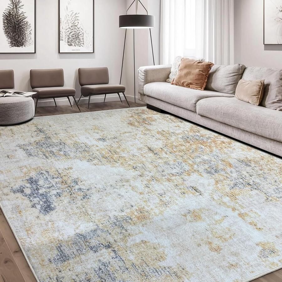 Modern Abstract Vloerkleed Antislip en Zacht 1 Stuk Meerkleurig 160 x 200 cm