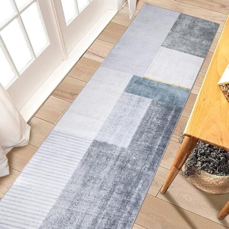 Modern abstract vloerkleed voor gangen en slaapkamers antislip geometrisch binnentapijt