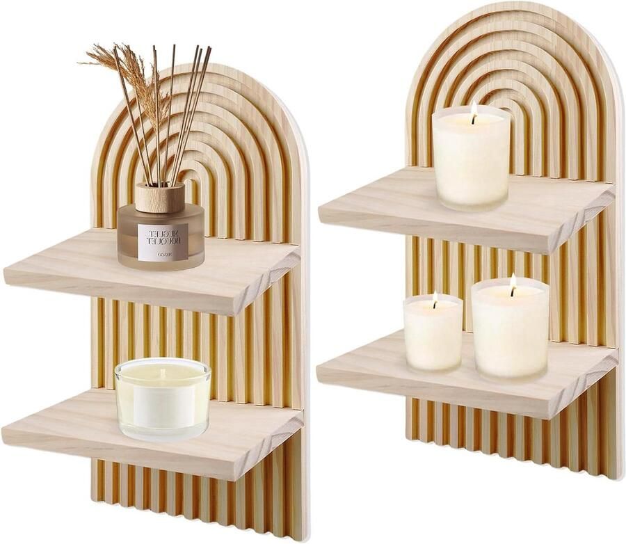 Modern Boho-wandrek Boho-stijl 2 stuks Hout