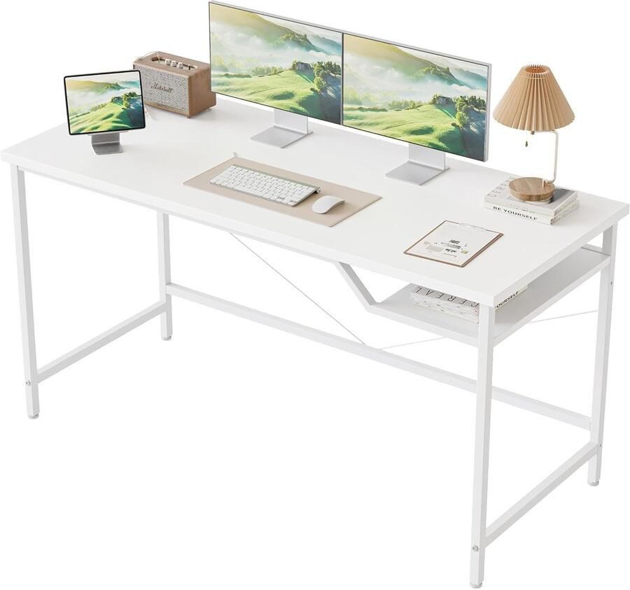 Modern computerbureau minimalistische stijl 120 cm wit