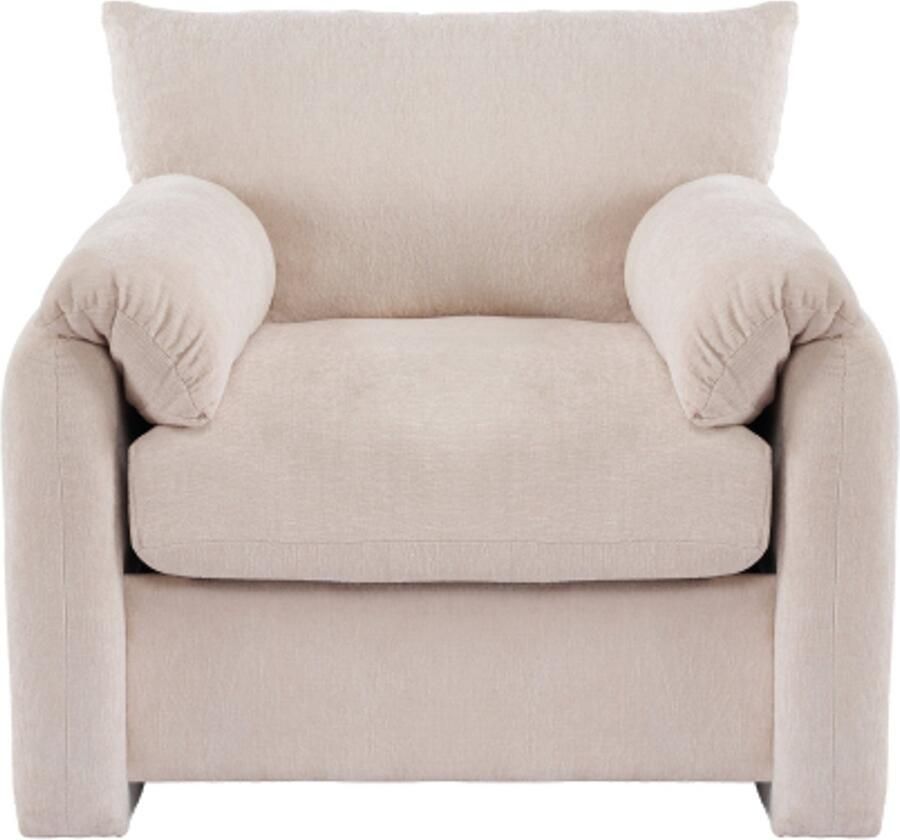 Modern design chenillestof oversized fauteuil decoratieve stoel eenpersoonsbank relaxfauteuil geschikt voor woonkamer en slaapkamer