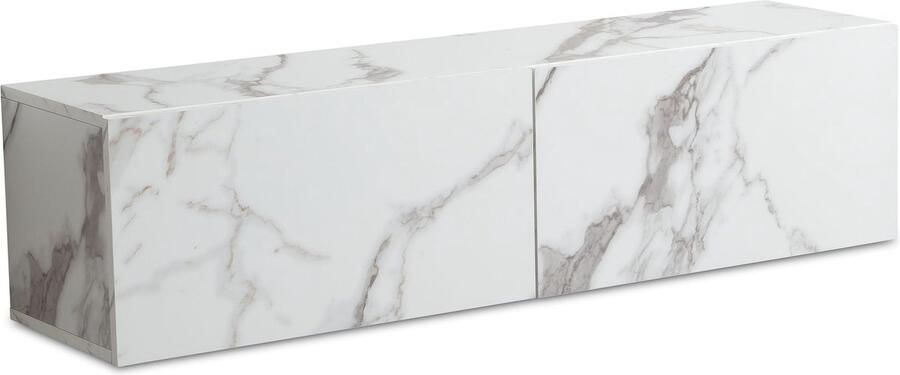Rootz Living Rootz Modern Design Hanging TV Base Cabinet Marble Look TV Chest Scratch-Resistant 120cm x 30cm x 30cm