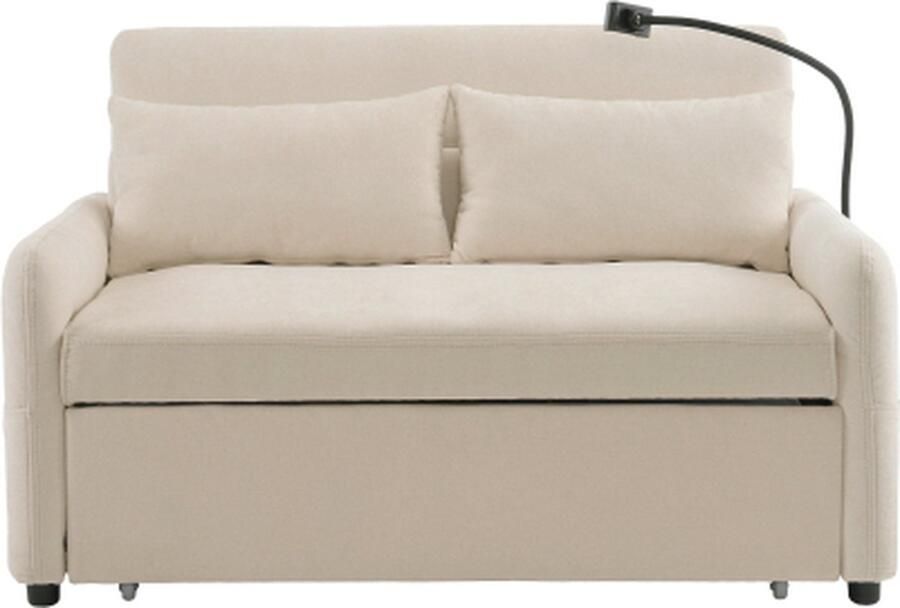 Zonder merk Gotagee Modern Dubbel Opklapbaar Slaapbank Multifunctionele Bank Met Slaapfunctie Verstelbare Rugleuning Telefoonhouder USB Oplaadpoort Woonkamerbank Slaapkamerbank Home Theaterbank Appartementbank