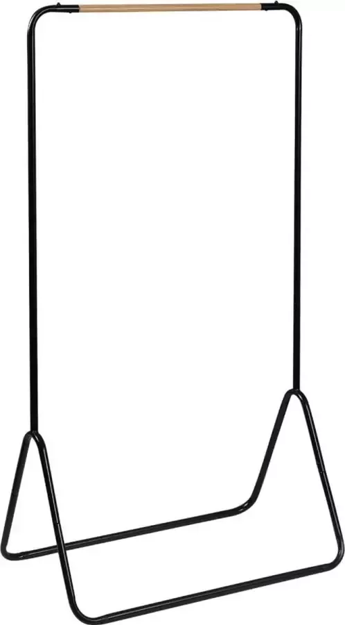 Modern Kledingrek Voor Slaapkamer Huiskamer en Gang Rek Kledingkast Kledinghanger 80x47x146 cm Zwart