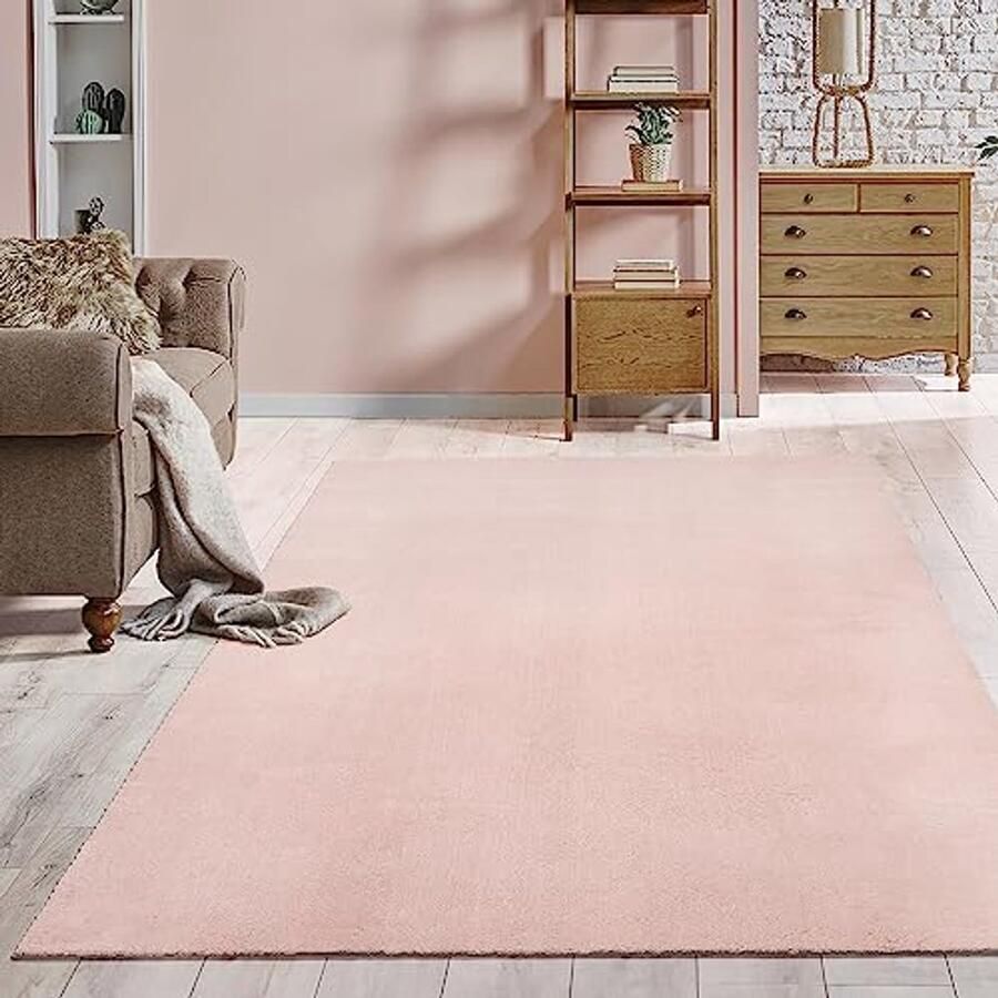 Modern kortpolig tapijt met antislip en wasbaar tot 30 graden Bontlook Blush 160 x 220 cm