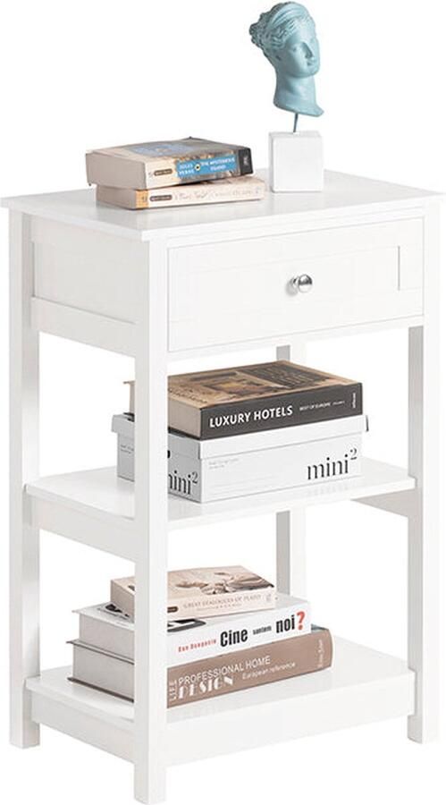 Rootz Living Rootz Modern Nachtkastje Bijzettafel Nachtkastje Compact ontwerp Veelzijdig gebruik Voldoende opbergruimte 45 cm x 68 cm x 29 cm