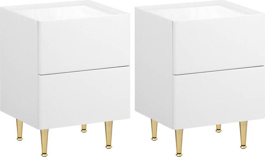 Rootz Living Rootz Modern nachtkastje Bijzettafel Voldoende opbergruimte Duurzaam ontwerp Beschermende eigenschappen 35 cm x 51 cm x 40 cm