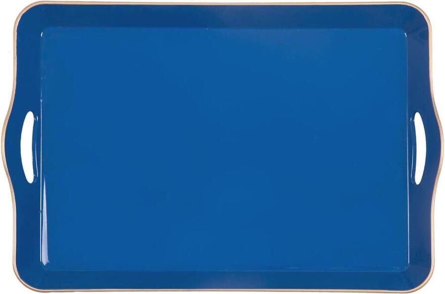 Modern Rechthoekig Melamine Dienblad met Handgrepen Decoratief Plastic Dienblad voor Salontafel en Slaapkamer