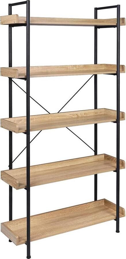 Rootz Living Rootz Modern Staande Plank Opbergrek Display Duurzaam en eenvoudig onderhoud Veelzijdig gebruik Eenvoudige montage 91 cm x 25 5 cm x 173 cm