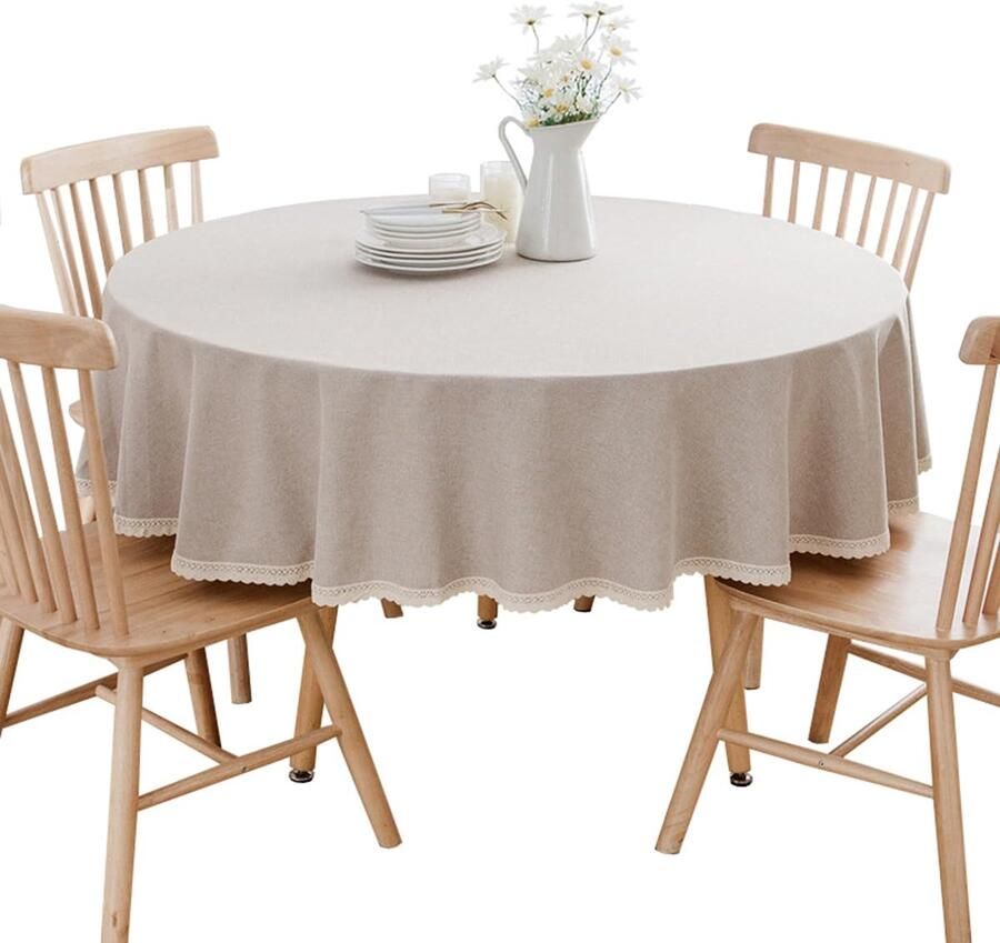 Modern tafelkleed katoen-linnen mix geschikt voor eettafels