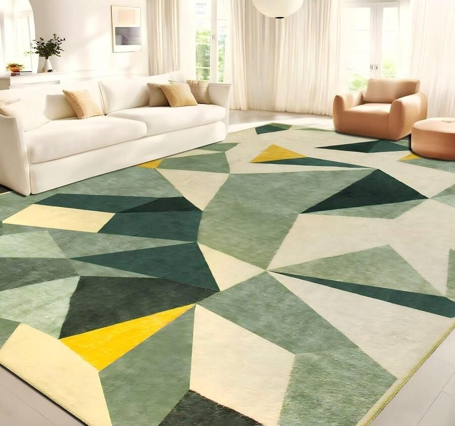 Modern tapijt voor woonkamer antislip machinewasbaar polyester