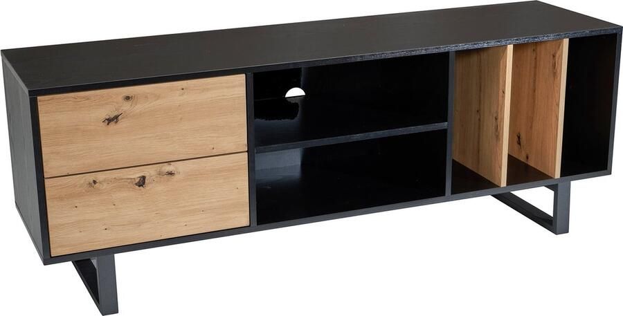 Rootz Living Rootz Modern TV-onderkast Entertainment Center Mediaconsole Eiken decor Ruime opbergruimte 150 cm x 55 cm x 40 cm
