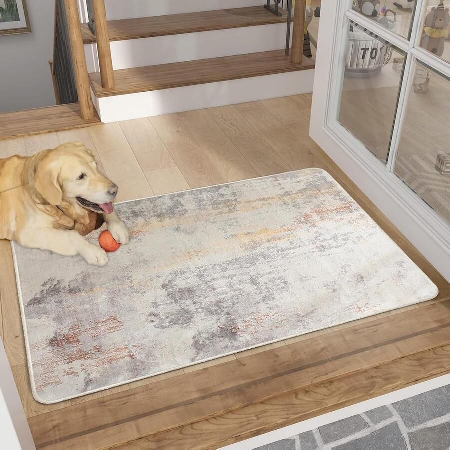 Modern vloerkleed Antislip en zacht 80 x 120 cm Grijs