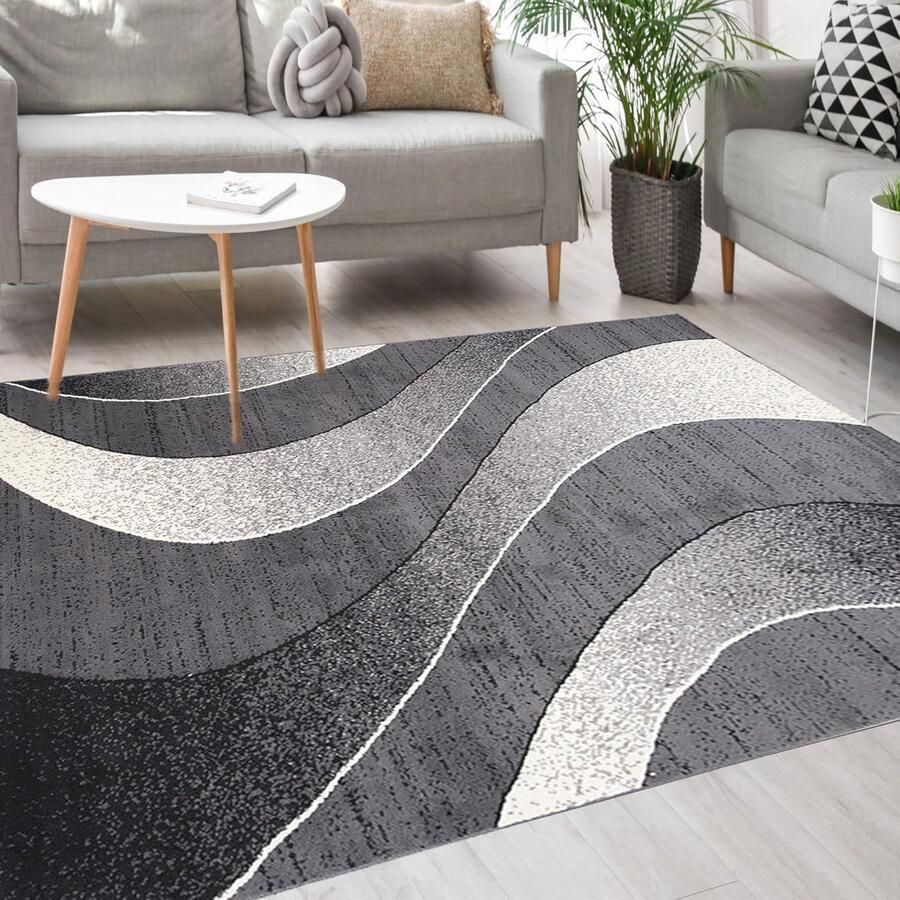 Modern Vloerkleed Kortstondig Pool Tapijt Patroon Tapijt voor Woonkamer Slaapkamer Eetkamer Grijs 60 x 100 cm