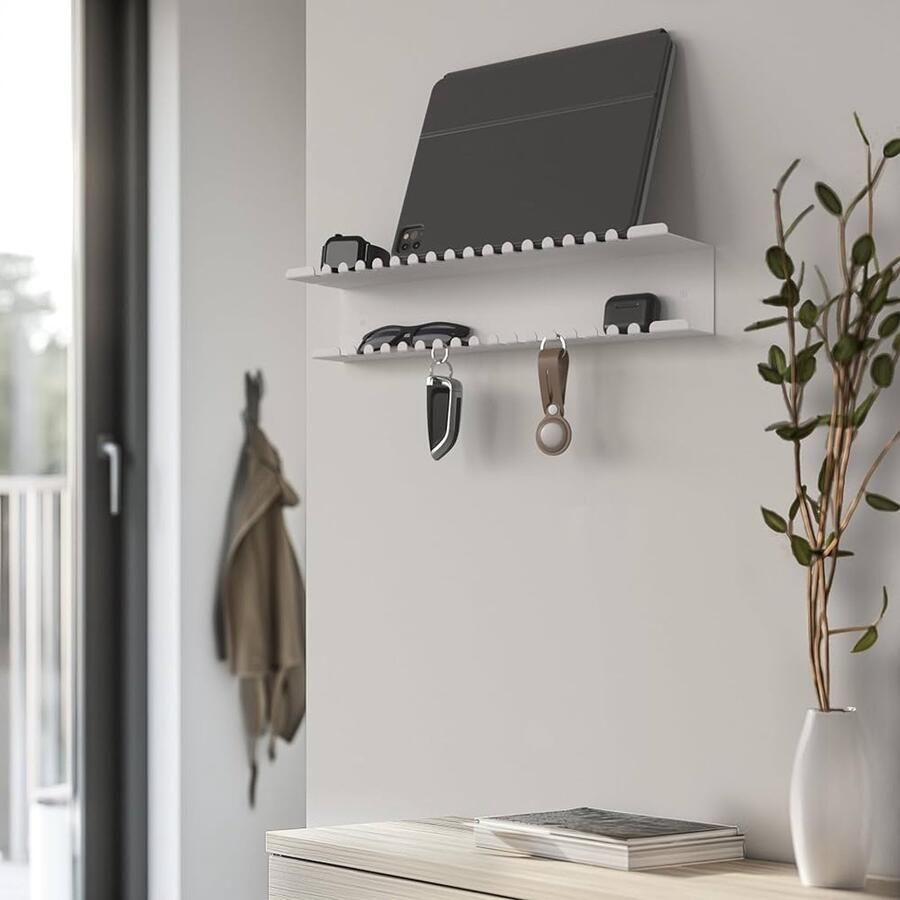 Modern wandrek minimalistisch design 1 stuk staal