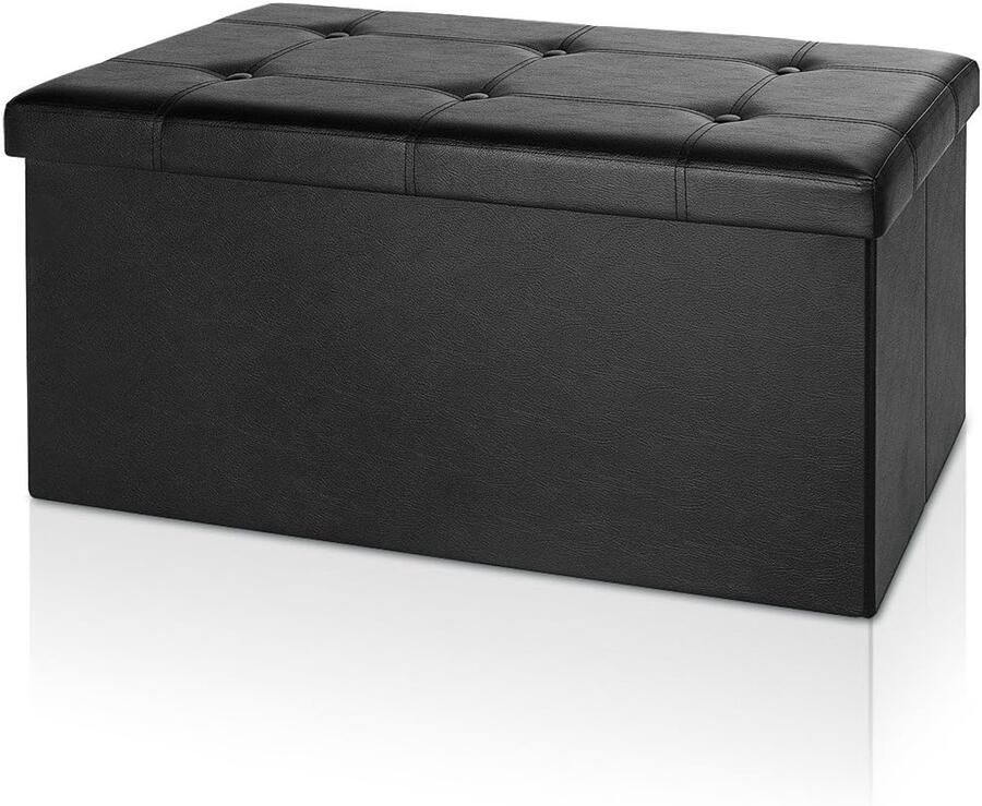 Moderne 2-in-1 Zitbank met Opbergruimte Klapbaar en Geschikt als Poef en Voetenbank