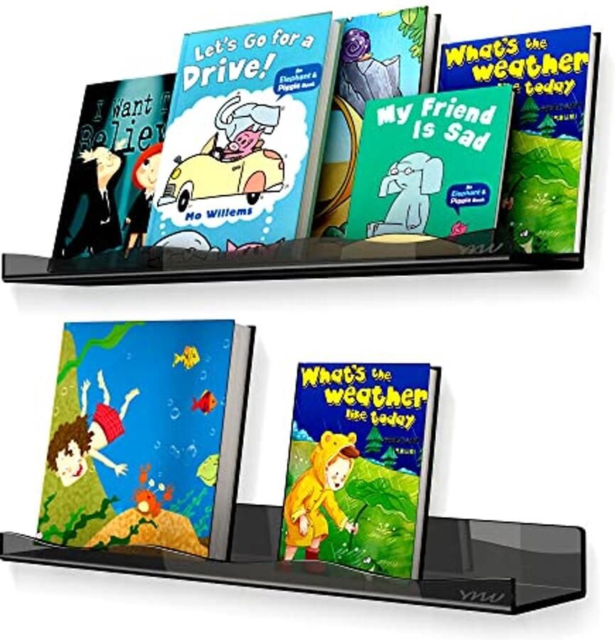 Moderne 23 6 inch zwevende wandplanken voor kinderkamer 2-pack decoratieve boekenplanken