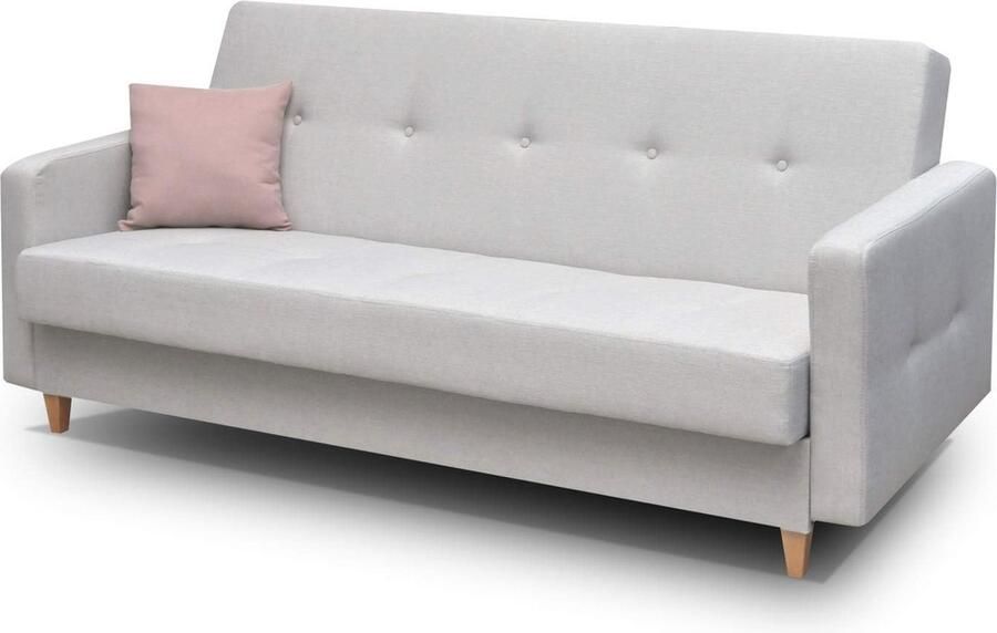 Moderne 3-zitsbank met slaapfunctie en opbergruimte 215x90x94 cm