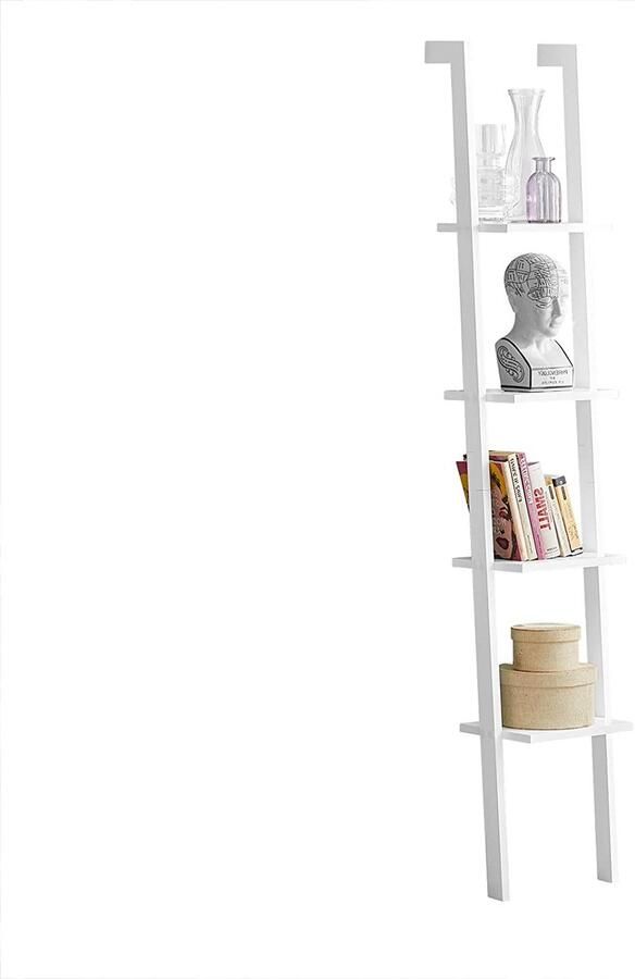 Moderne 4-laags ladderplank Wandplank Standplank Boekenkast Opslag Display Plank