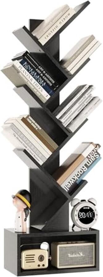 Moderne 6-Laags Boekenkast met Kubusrek voor Boeken en Films Vrijstaand en Stijlvol