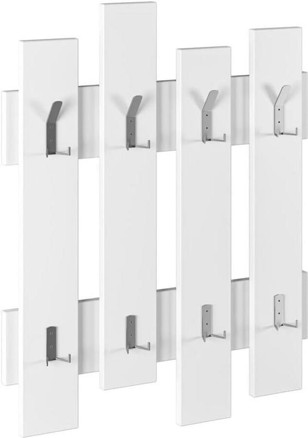 Moderne 8 Haak Wandkapstok Eenvoudig en Stijlvol Met Onzichtbaar Montagesysteem 81x64cm