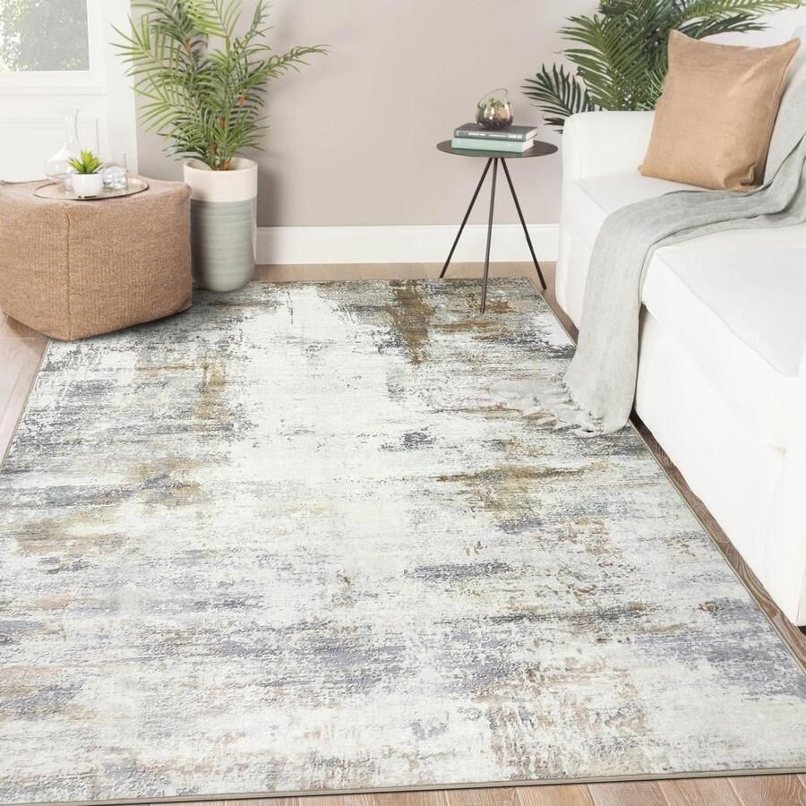 Moderne Abstracte Vloerkleden 160 x 230 cm Zacht & Wasbaar Antislip Laagpolig Tapijt voor Woonkamer & Slaapkamer