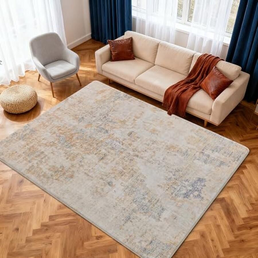 Moderne Abstracte Vloerkleed 160 x 200 cm Antislip en Zacht Tapijt voor Woonkamer Slaapkamer Eetkamer