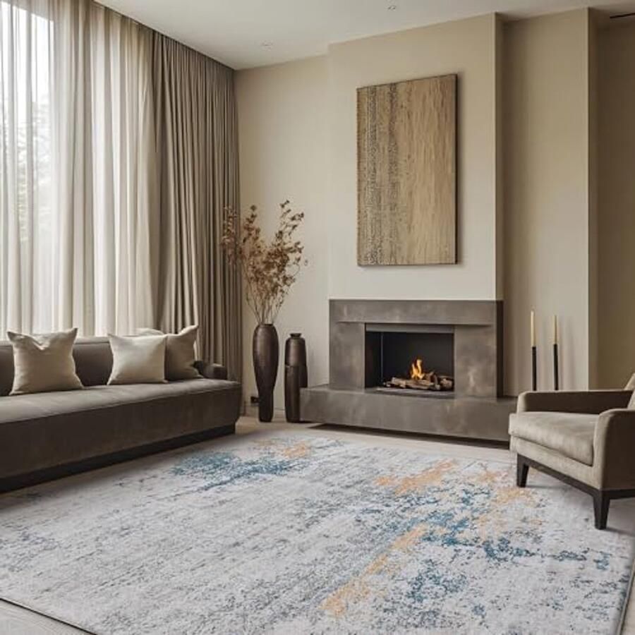 Moderne abstracte vloerkleed 160x200 cm Antislip zacht en stijlvol tapijt voor woonkamer slaapkamer en eetkamer