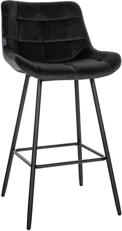 Moderne Barstoel Kruk Comfortabel Zitcomfort Fluweel of Kunstleer Stevig Onderstel