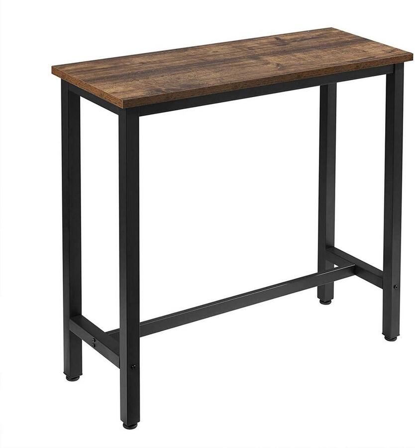 Rootz Living Rootz Moderne Bartafel Pubtafel Hoge tafel Stabiliteit van het ijzeren frame Krasbestendig Ruimtebesparend ontwerp 100 cm x 40 cm x 100 cm