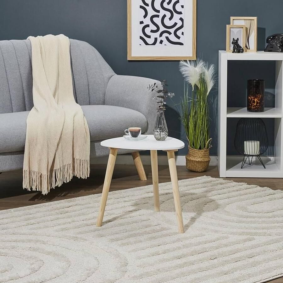 Moderne bijzettafel Shelly compact design wit 1 stuk