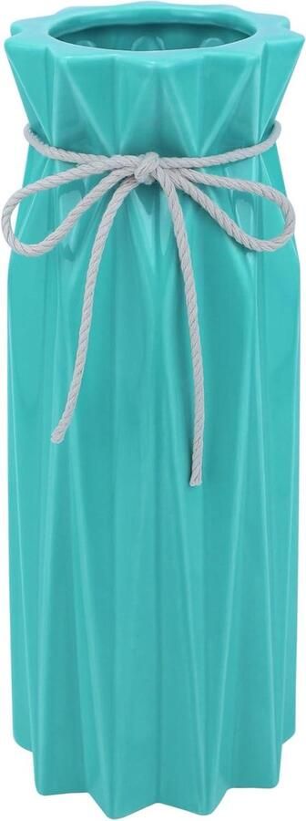 Moderne Blauwe Keramische Vaas Tafel Decoratie Geschikt voor Bruiloft 1 stuk Blauw Keramiek 24x10x10cm