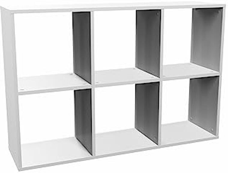 Moderne Boekenkast 2x3 Wit Ideaal voor Woonkamer Kantoor en Kindkamer