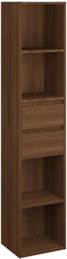 Moderne Boekenkast 36x30x171 cm in Bruin Eikenhout Multifunctionele Opbergoplossing voor Woon- en Kantoorruimtes